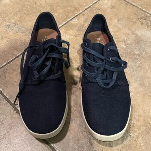 Toms canvas mens casual shoes blue size 9.